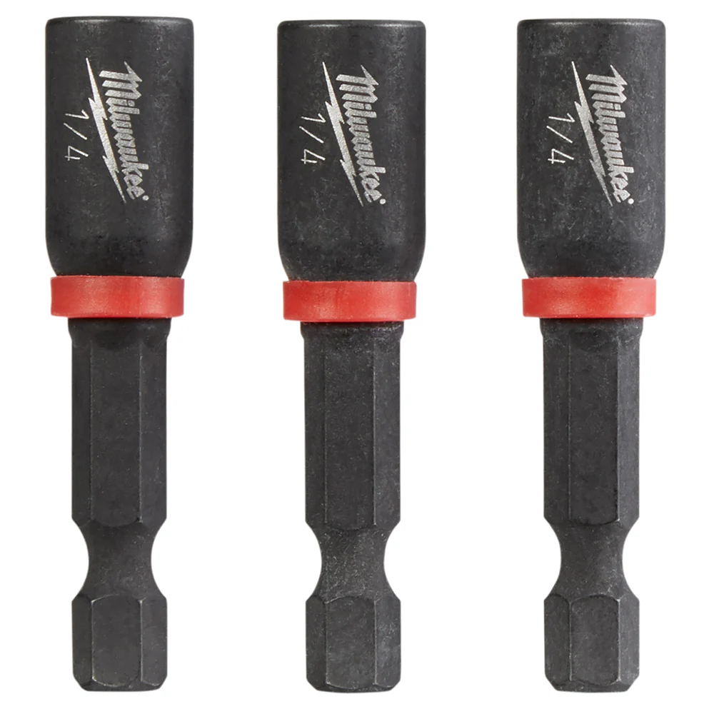 Milwaukee 49-66-4522 SHOCKWAVE 1/4 X 1-7/8 Impact Magnetic Nut Driver 3PK - Mactool Shop