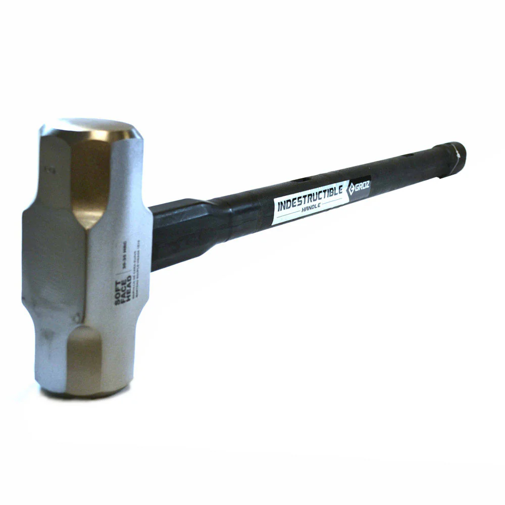 Groz 34563 Indestructible Handle Soft Face Sledge Hammer, 12Lb, 30