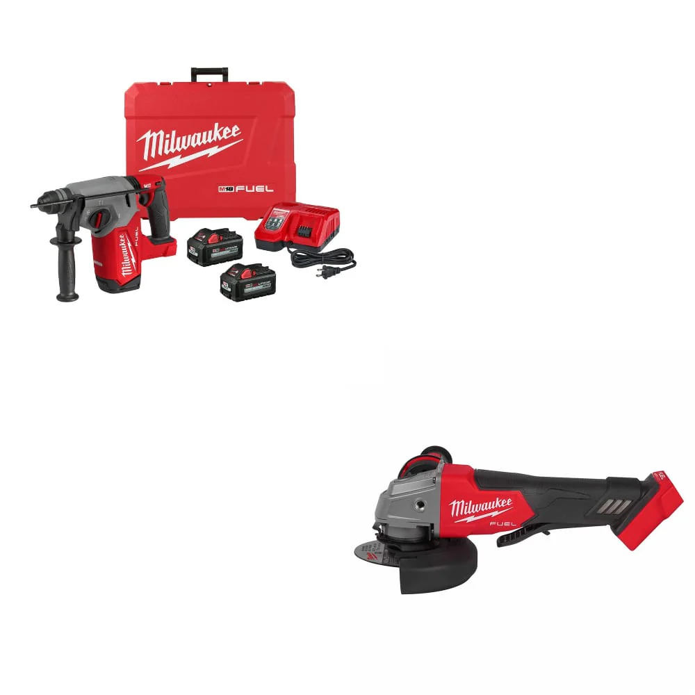 Milwaukee 2912-22 M18 FUEL Rotary Hammer Kit w/ FREE 2880-20 M18 FUEL Grinder - Mactool Shop