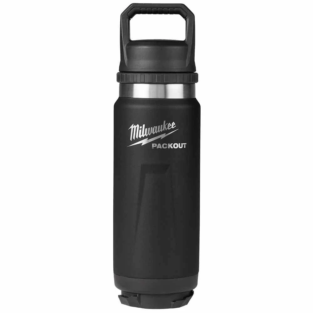 Milwaukee 48-22-8396B PACKOUT 24oz Insulated Bottle with Chug Lid - Black - Mactool Shop