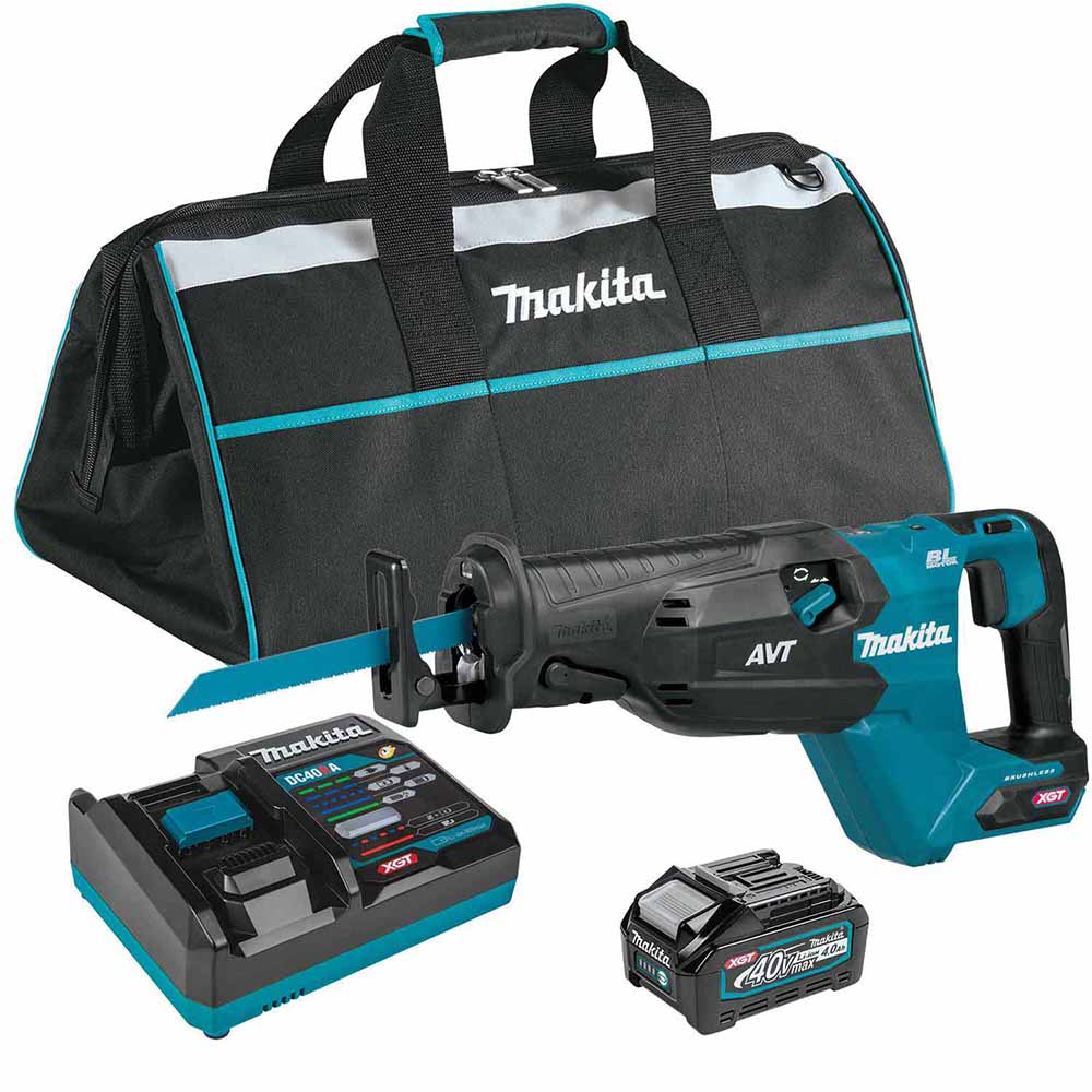 Makita GRJ02M1 40V max XGT Brushless Cordless AVT Orbital Reciprocating Saw Kit (4.0Ah) - Mactool Shop