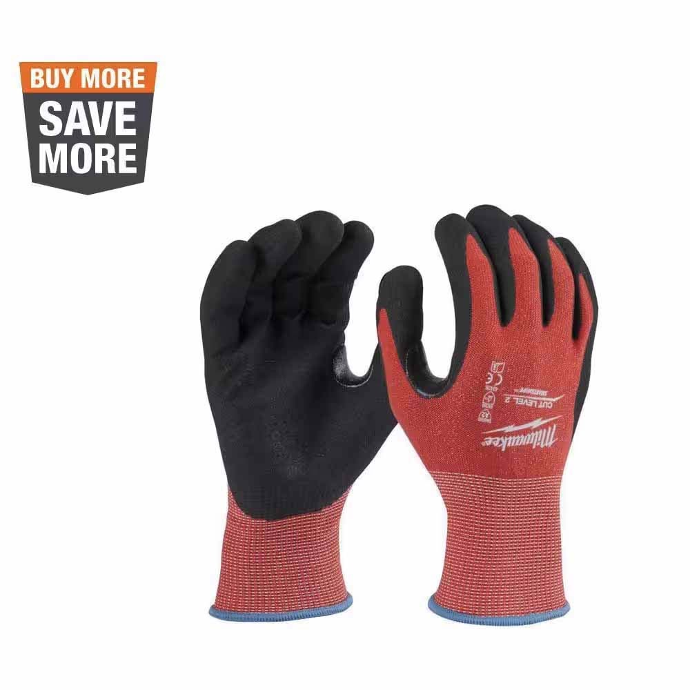Milwaukee 48-22-8926 Cut Level 2 Nitrile Dipped Gloves - M - Mactool Shop