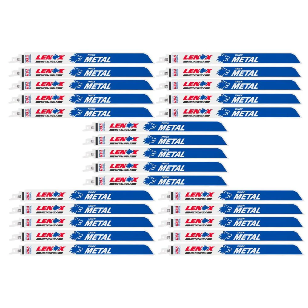 Lenox 20185B12114R METALWOLF 12 in. 14 TPI WAVE EDGE Reciprocating Saw Blade (25 PK) - Mactool Shop