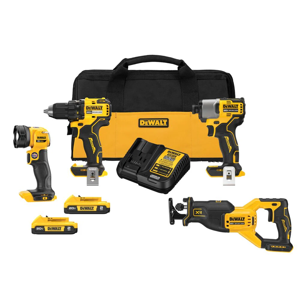 DeWalt DCK427D2 20V MAX* Brushless 4-Tool Combo Kit - Mactool Shop