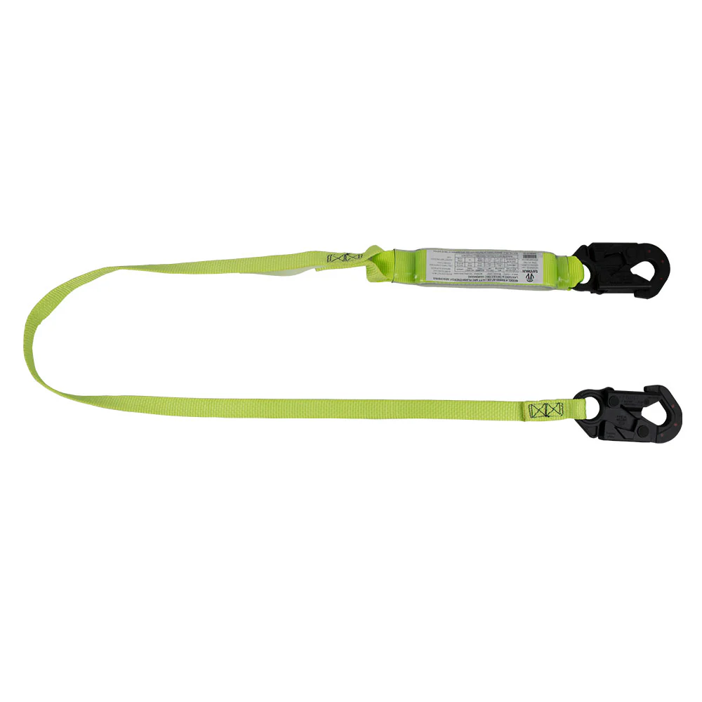 Safewaze SW560-AF-DE 6' Energy Absorbing Lanyard With Dielectric Snap Hooks - Mactool Shop