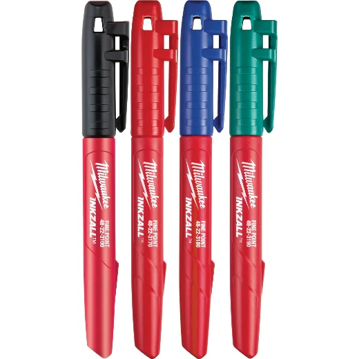 Milwaukee 48-22-3106 Inkzall Fine Point Colored Marker 4-Pack - Mactool Shop