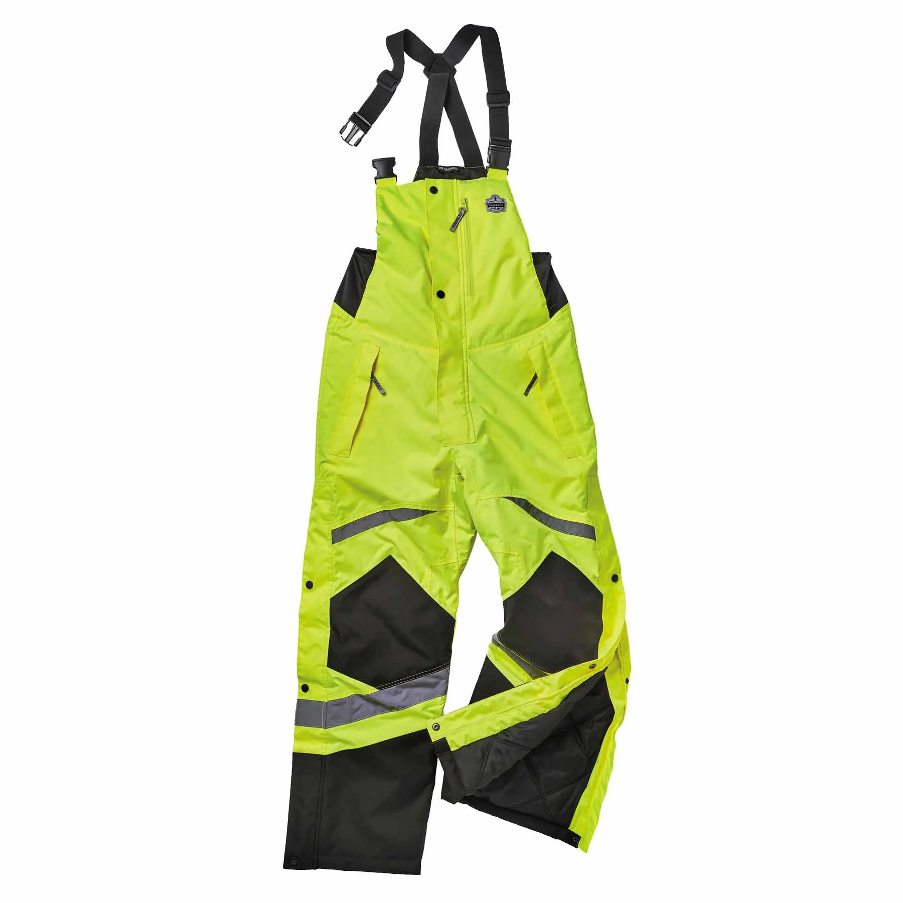 Ergodyne 25527 8928 3XL Lime Class E Hi-Vis Insulated Bibs - Mactool Shop