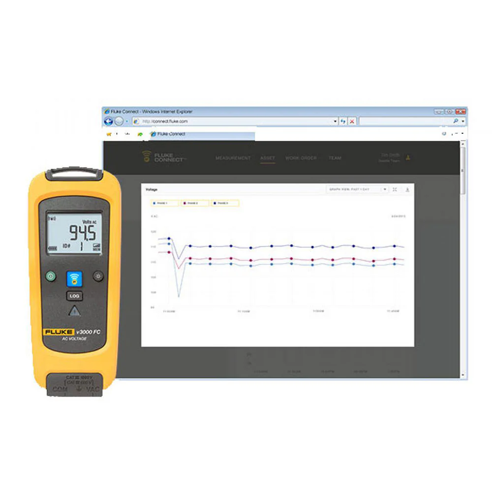 Fluke FLK-V3000 FC wireless TRMS AC Voltage Module with FC Compatibility 1000V - Mactool Shop