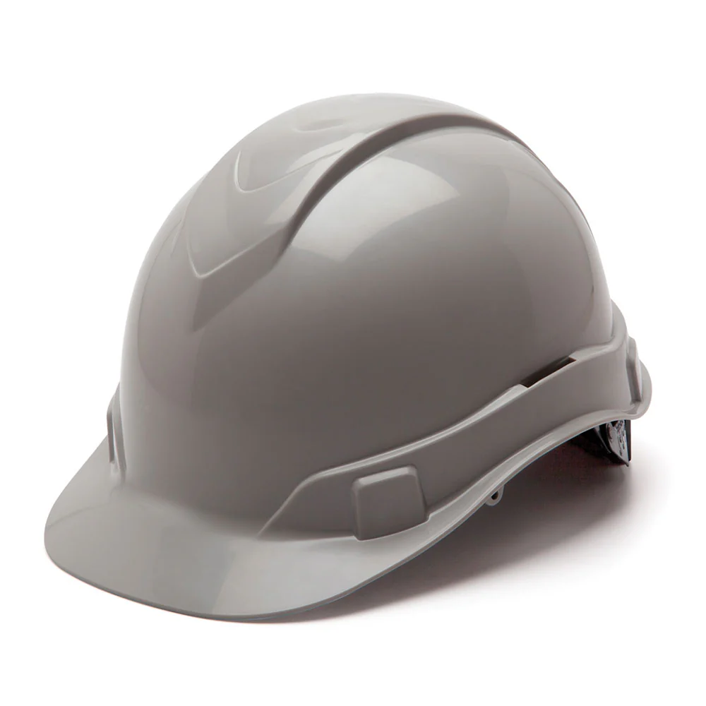 Pyramex HP44112 Ridgeline Hard Hat, Gray Cap Style 4 Pt Ratchet Suspension - Mactool Shop