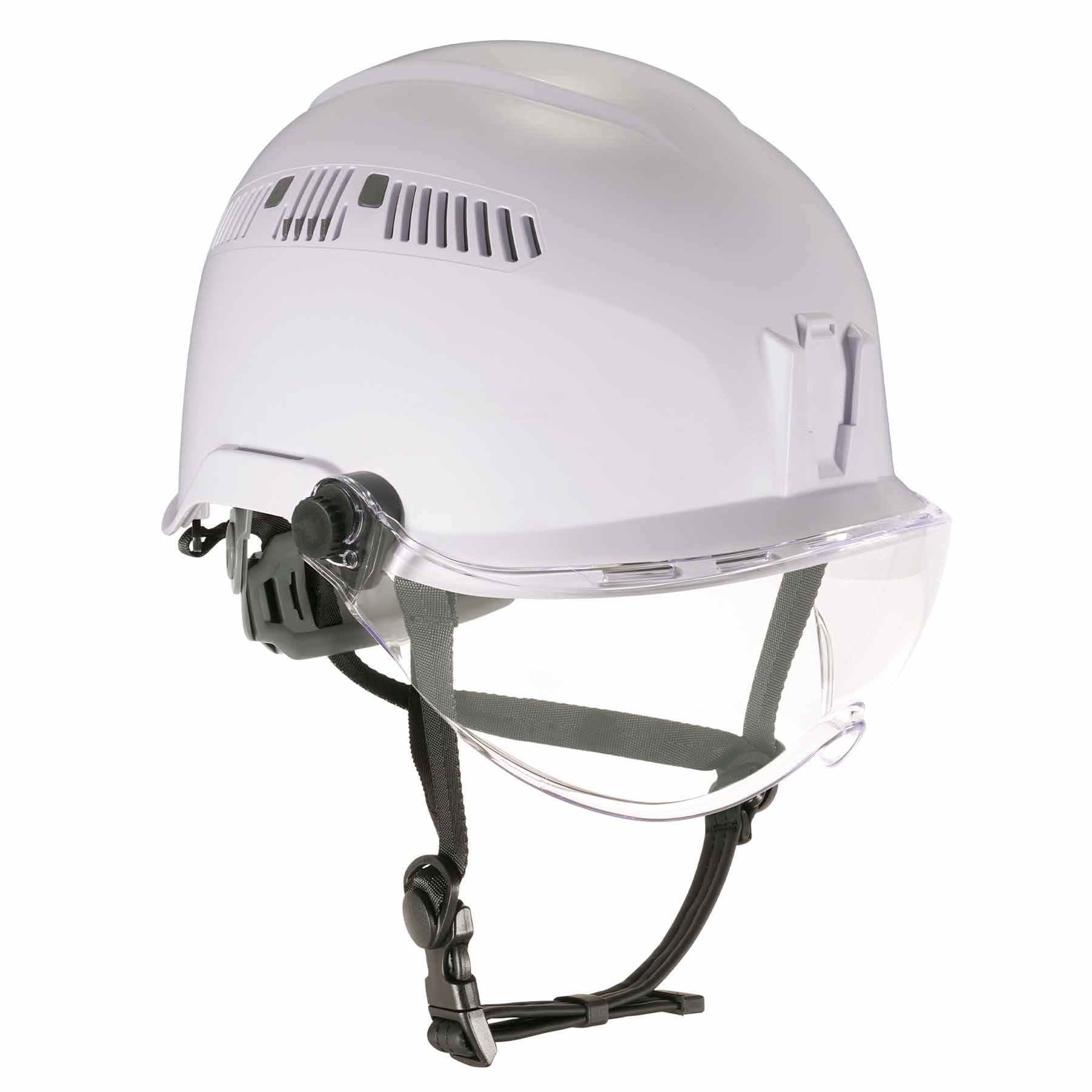 Ergodyne 60219 8975V Anti-Fog Clear Lens White Class C Safety Hard Hat Helmet + Visor - Mactool Shop