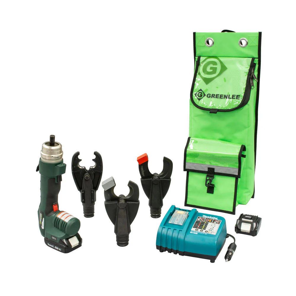 Greenlee UT-BGHS12 GRE-6 Multi-Tool w/BG Crimper, ACSR & Cu/AL Cutting Heads, 12V Charger - Mactool Shop