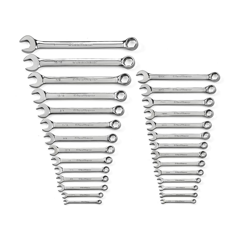 GearWrench 81923 28 Pc. 6 Point Combination SAE/Metric Wrench Set - Mactool Shop