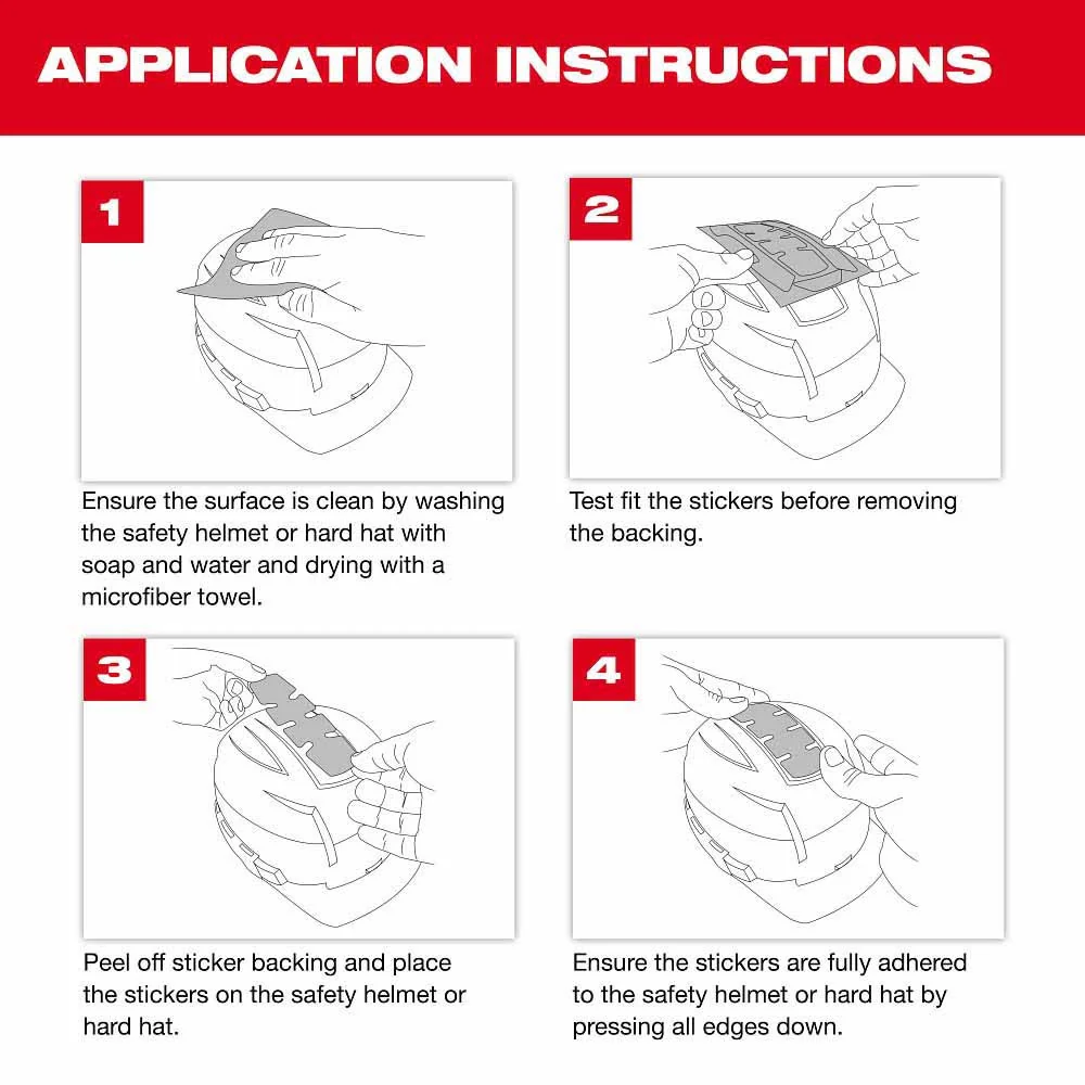 Milwaukee 48-73-4601 5PC BOLT Reflective Sticker Set - Yellow - Mactool Shop