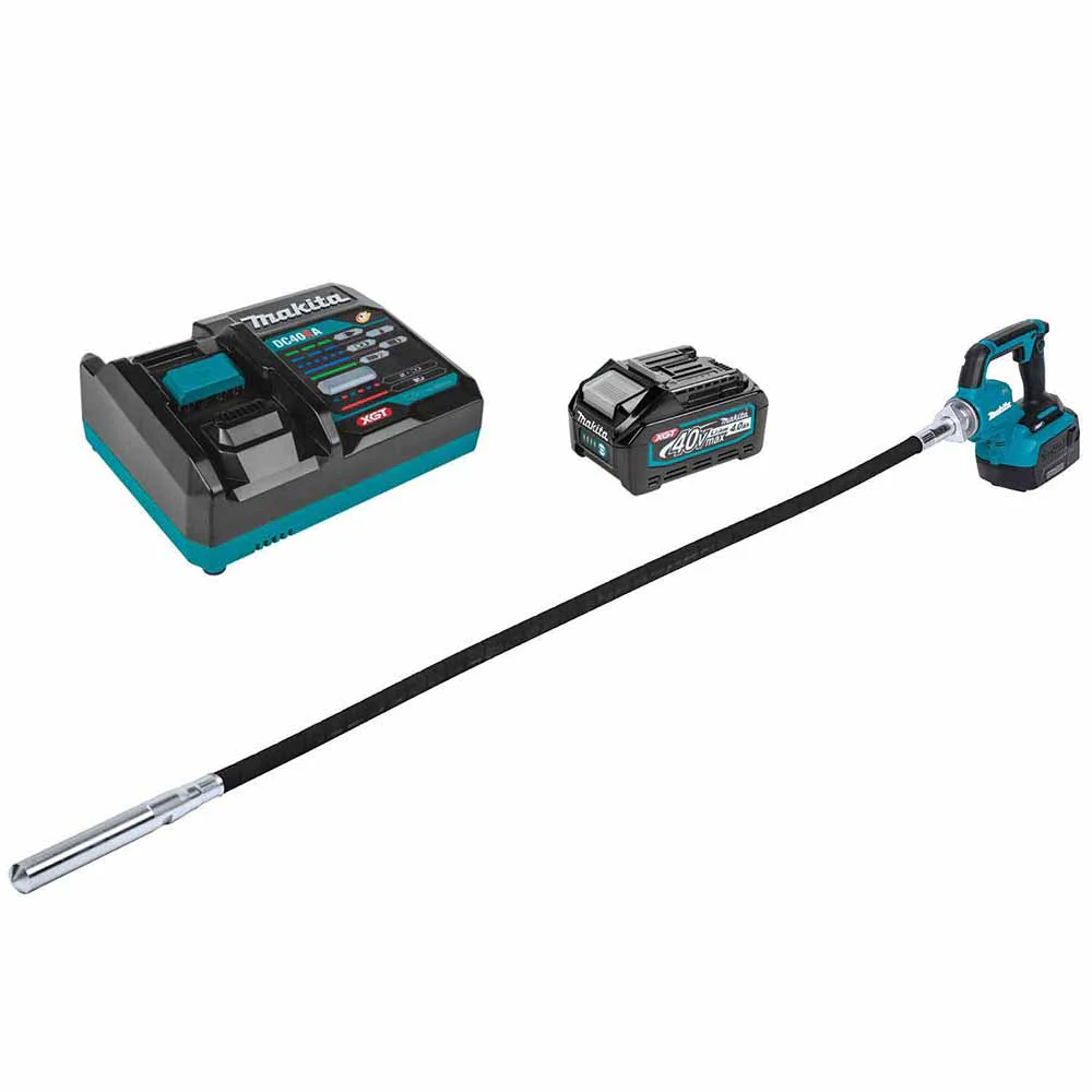 Makita GRV01M1 40V max XGT Brushless Cordless 5-1/2' Concrete Vibrator Kit (4.0 Ah) - Mactool Shop
