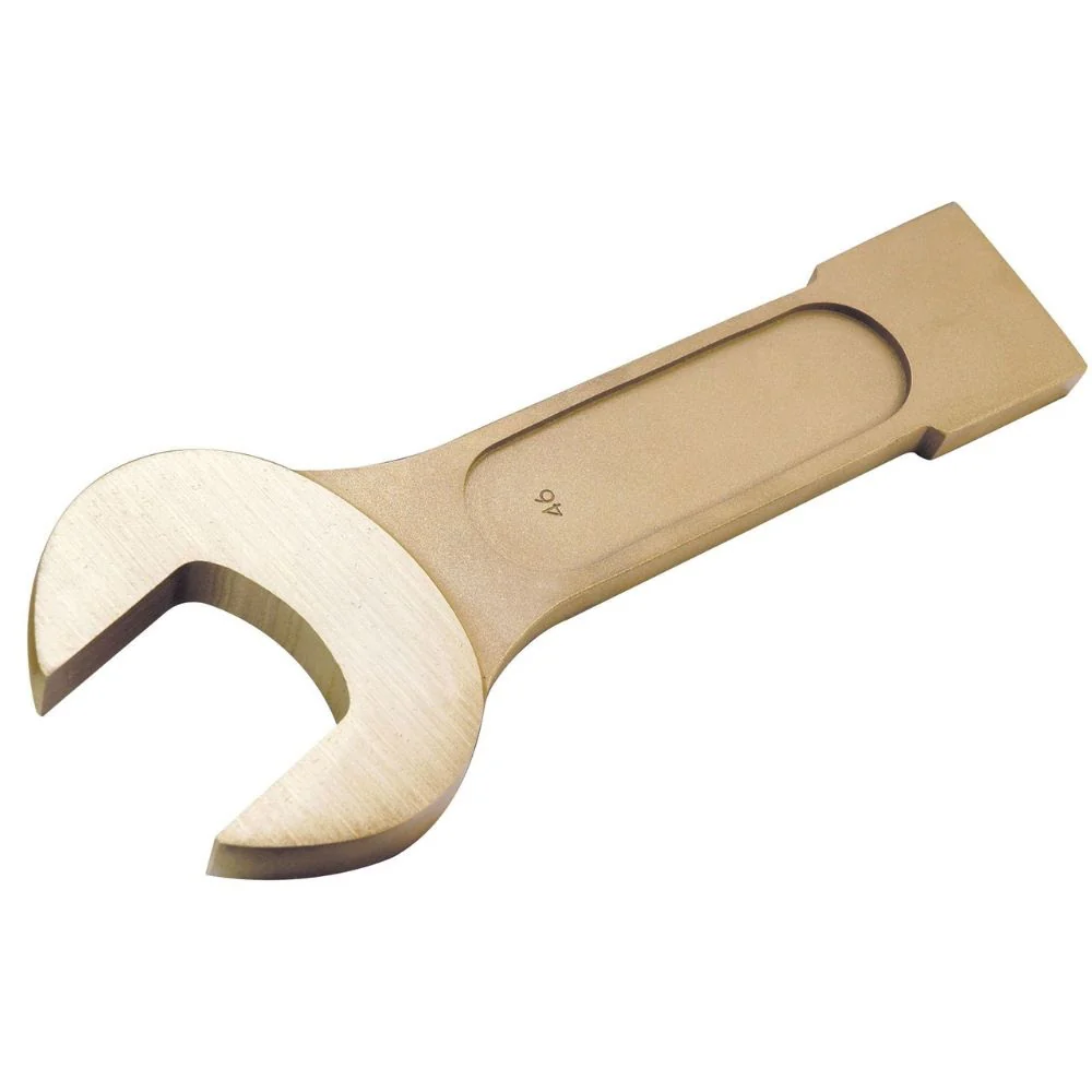 CS Unitec Ex200-55B Copper Beryllium Non-Sparking, Non-Magnetic, Corrosion Resistant Striking Wrench, Open End 55 mm - Mactool Shop