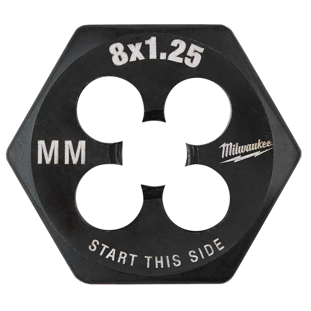 Milwaukee 49-57-5343 M8-1.25 mm 1-Inch Hex Threading Die - Mactool Shop