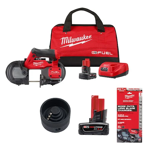 Milwaukee 2529-21XC M12 FUEL Band Saw Kit w/ FREE Battery, Attachement & Blade - Mactool Shop