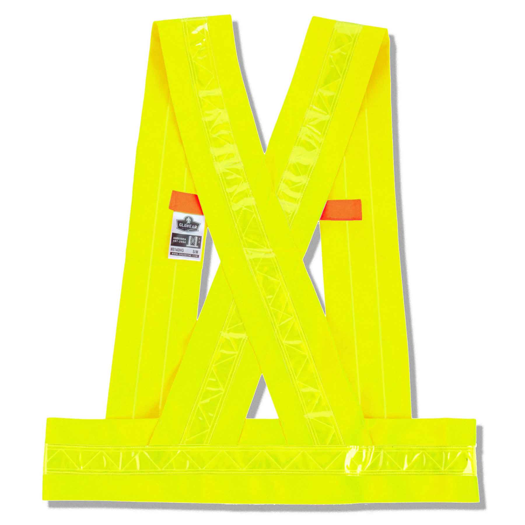 Ergodyne 27014 GloWear 8140BA Type O Class 1 Breakaway Sash, Medium/Large, HV Lime - Mactool Shop