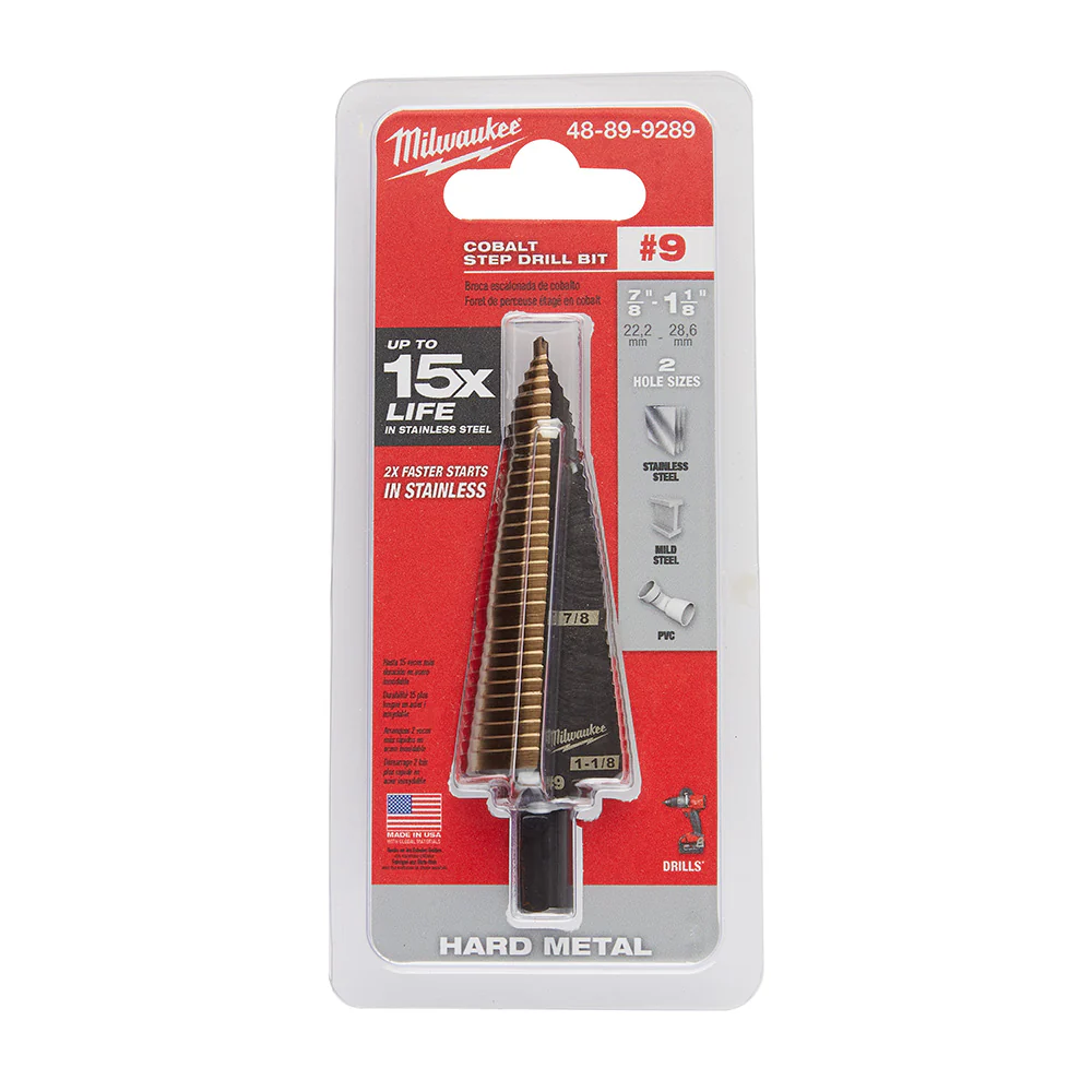 Milwaukee 48-89-9289 Milwaukee Cobalt Step Drill Bit #9 (7/8