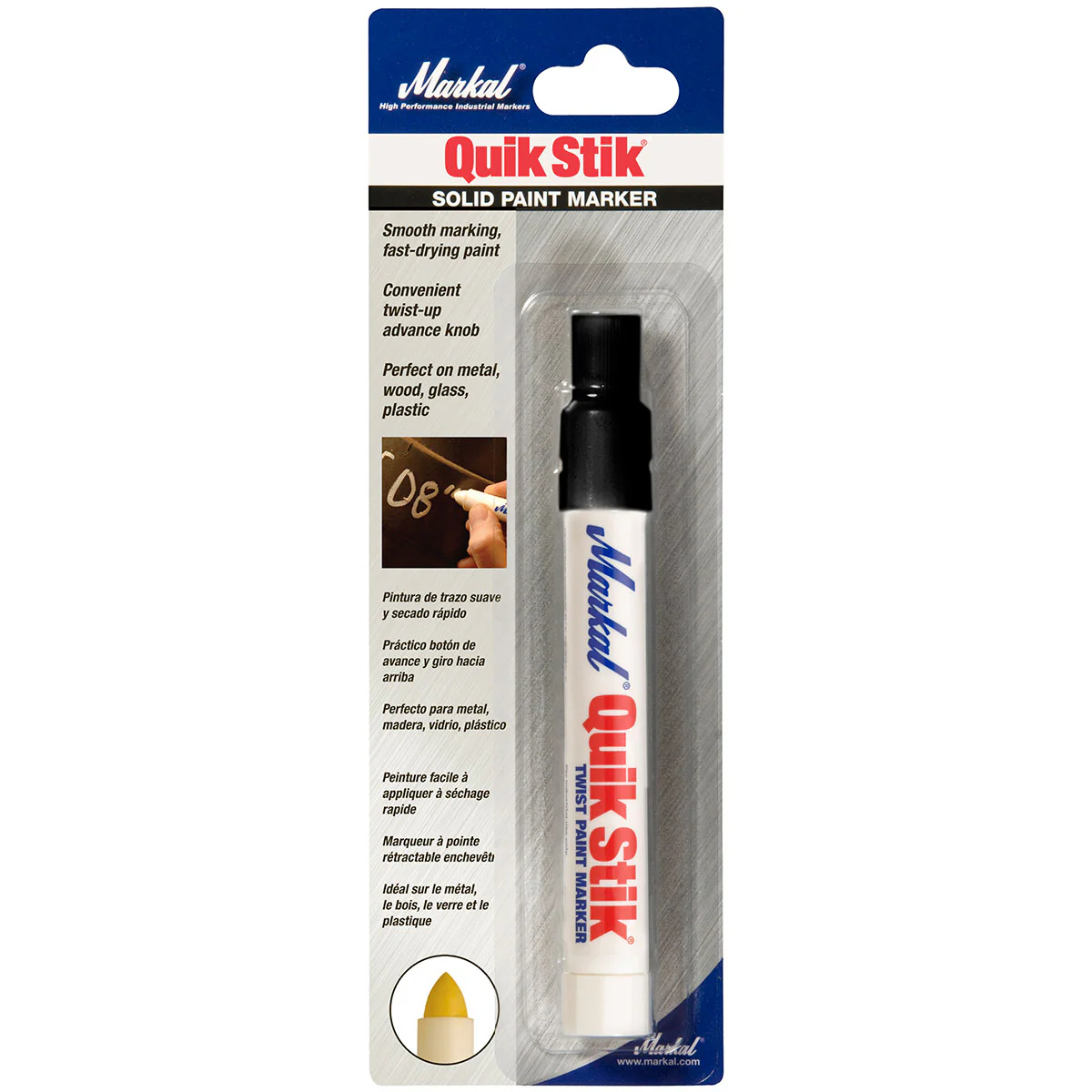 Markal 61064 Black Quik Stik Paint Marker, 24 Pack - Mactool Shop