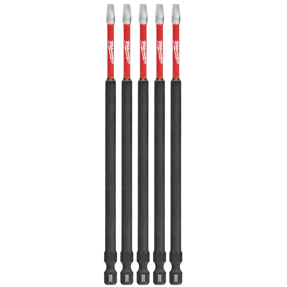 Milwaukee 48-32-4855 SHOCKWAVE™ 6 in. Square Recessed #2 Power Bit (5 Pack) - Mactool Shop