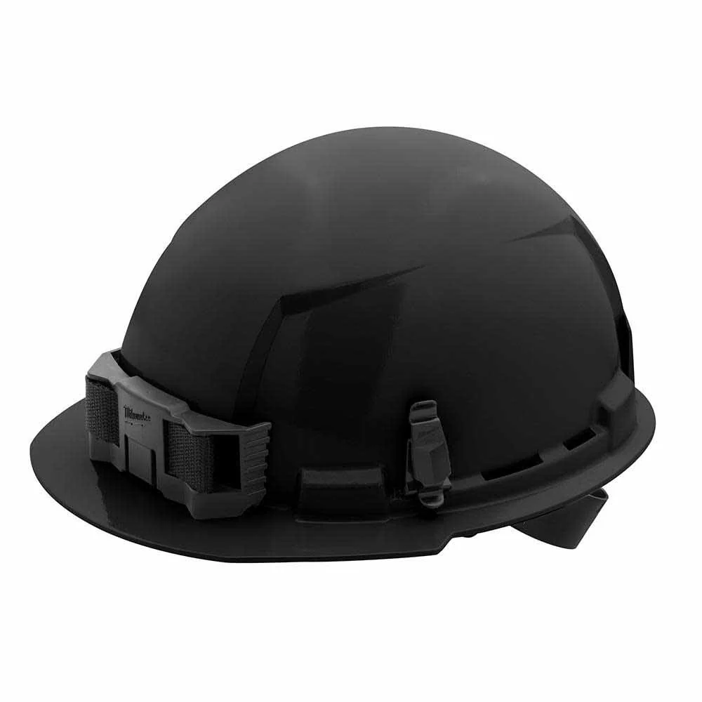 Milwaukee 48-73-1110 Black Front Brim Hard Hat with 4PT Ratcheting Suspension – Type 1 Class E - Mactool Shop