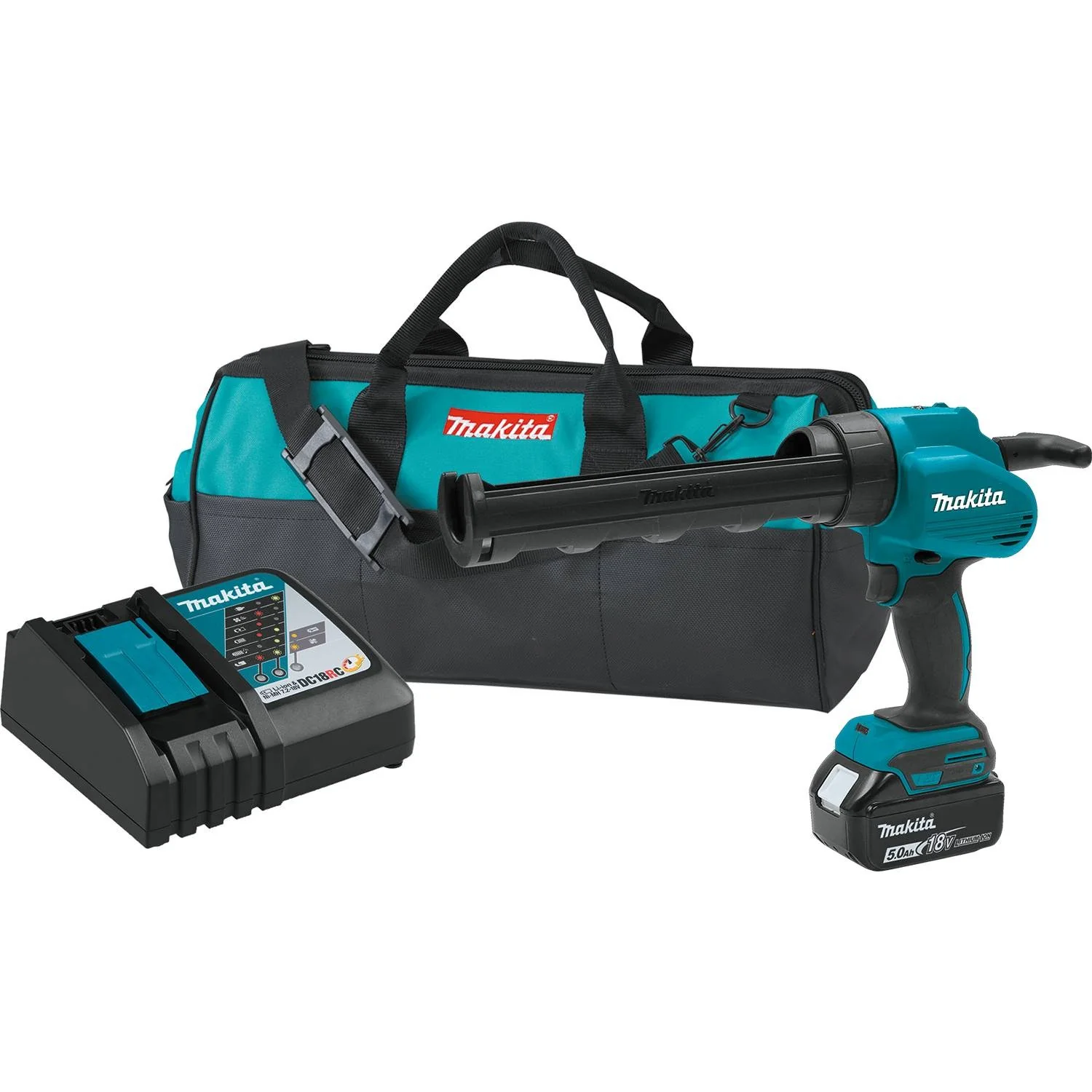 Makita XGC01T1 18V Li-Ion Cordless 10 oz Caulk and Adhesive Gun Kit, 5.0 Ah - Mactool Shop