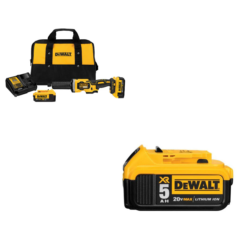 DeWalt DCG426M2 20V Max Die Grinder Kit W/ FREE DCB205 20V MAX Battery Pack - Mactool Shop