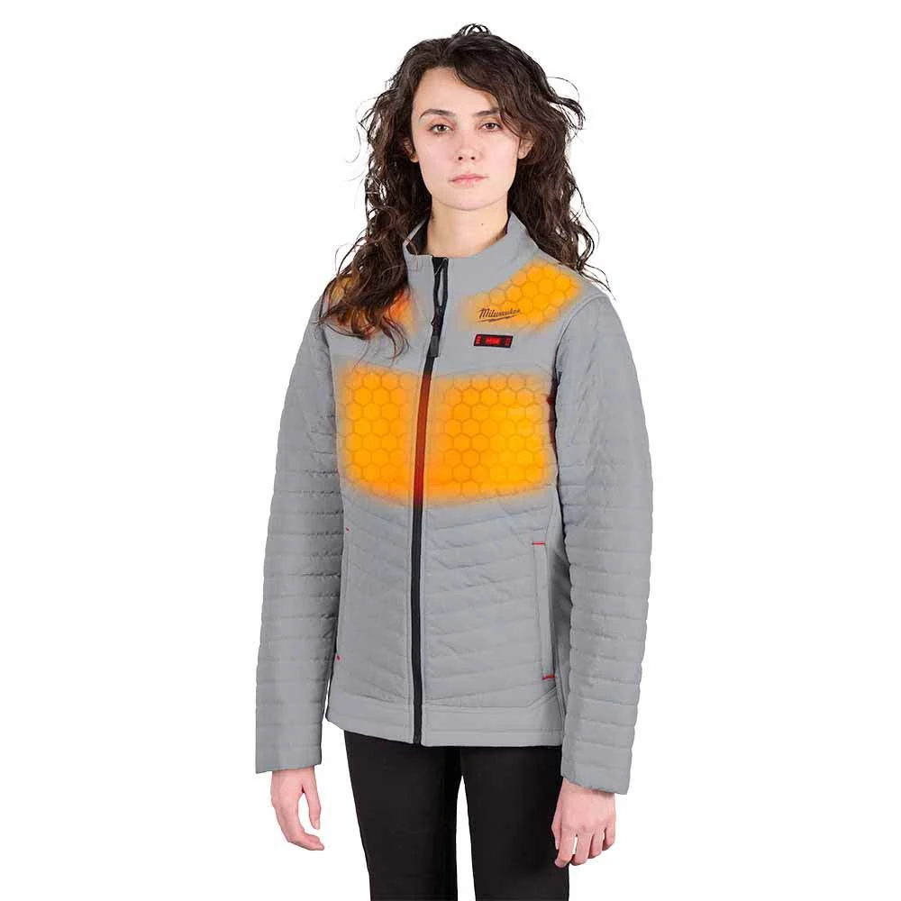 Milwaukee F102G-21 M12 Women's Gray Axis Jacket with (1) 3.0 Ah Battery and Charger - Mactool Shop