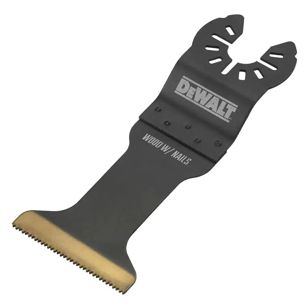 DeWalt DWA4204 Wide Titanium Nitride Coating Wood with Nails Universal Oscillating Tool Blade - Mactool Shop