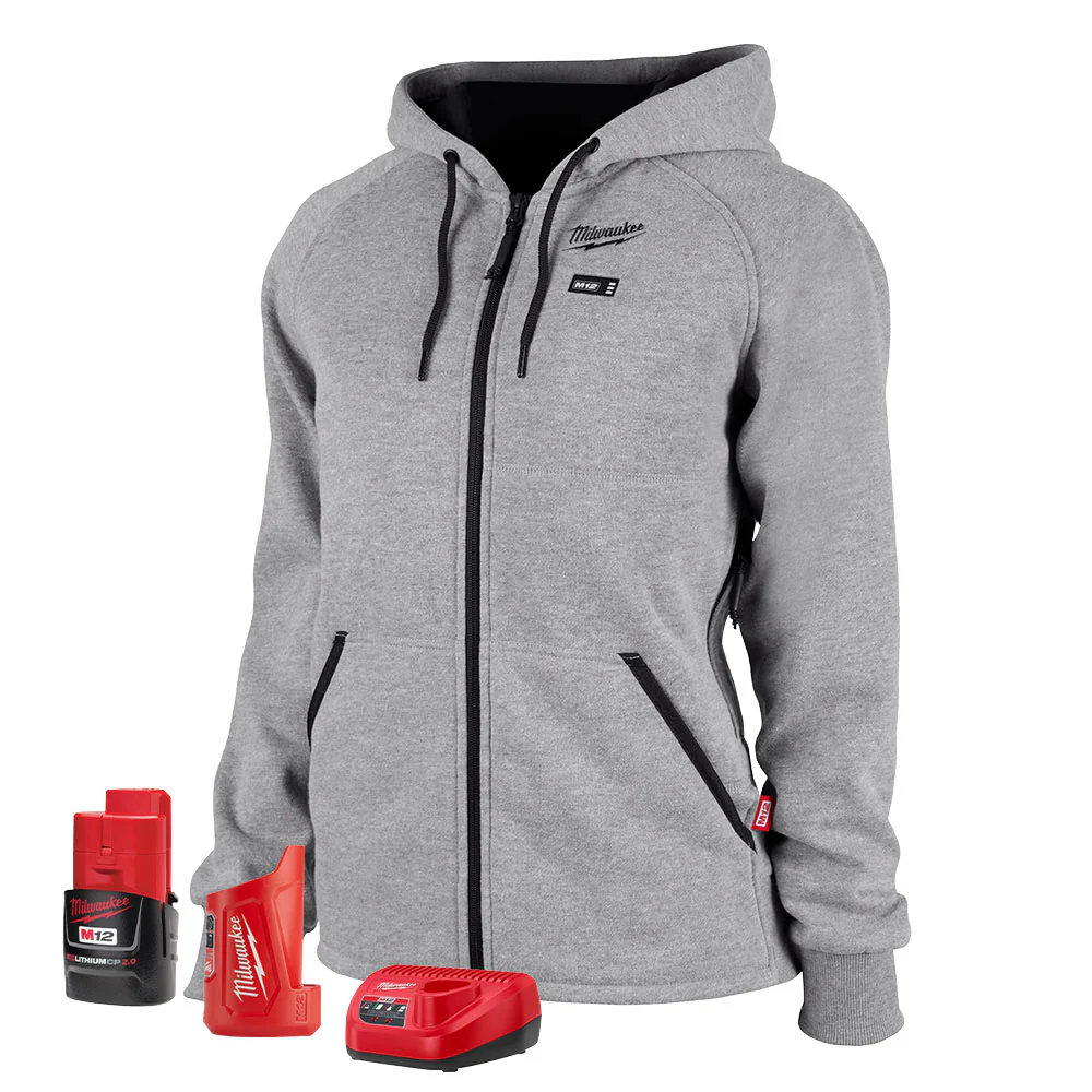 Milwaukee 336G-21 M12 Women's Heated Hoodie Kit Gray - Mactool Shop