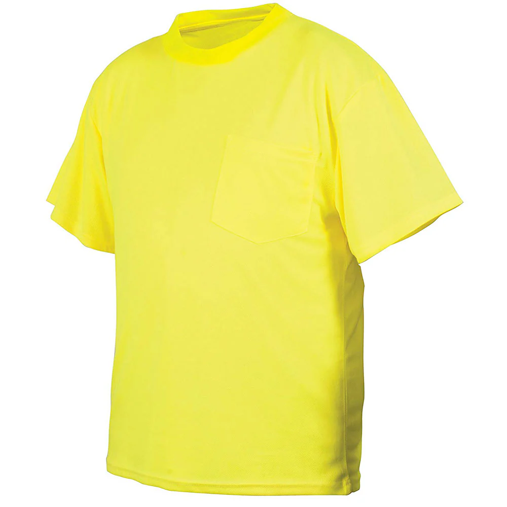 Pyramex RTS2110NSXL Hi-Vis Lime T-Shirt No Reflective Tape-Size Extra Large - Mactool Shop