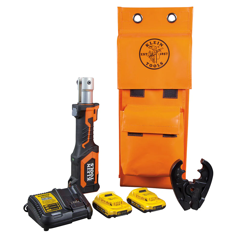 Klein BAT207T23 Battery-Operated Cable Crimper, O+ Die Head, 2 Ah - Mactool Shop