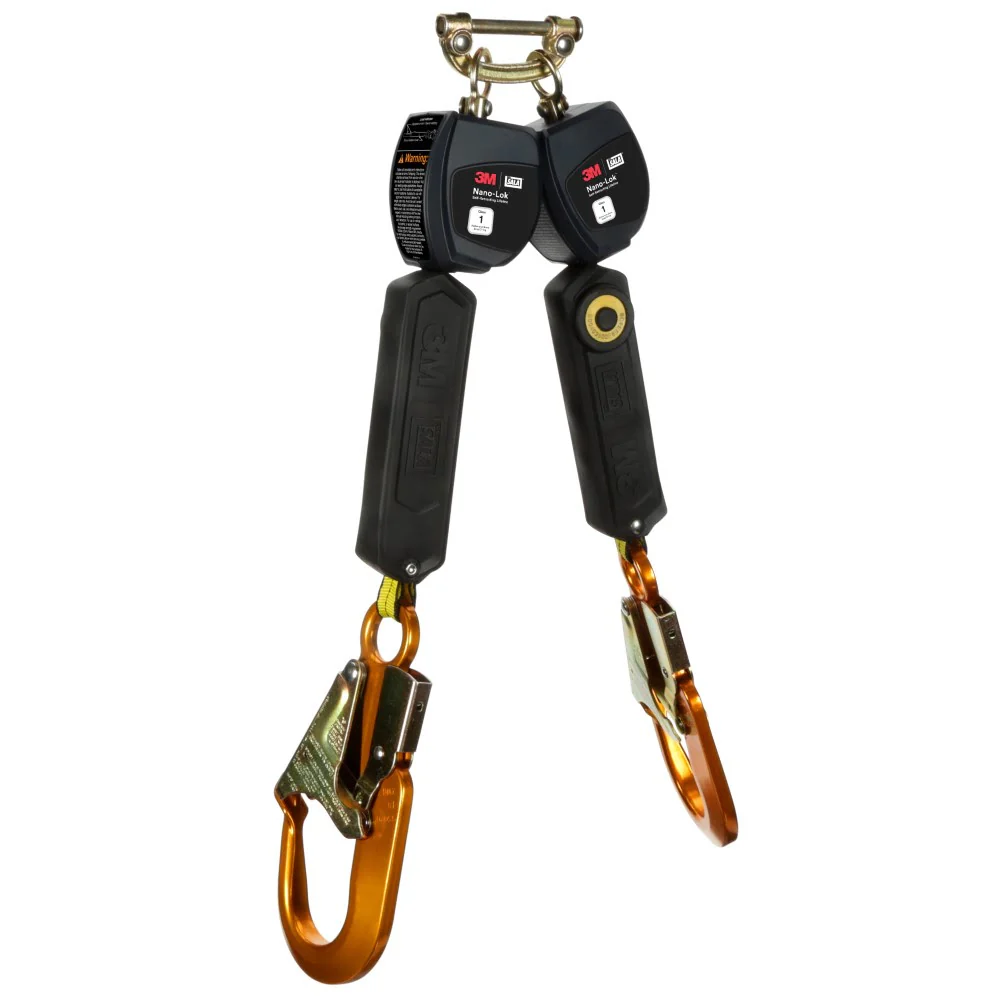 DBI Sala 3100548 Nano-Lok Personal Twin-Leg Self Retracting Lifeline, Web Aluminum Snap Hook, 3100548, 6', Class 1, ANSI - Mactool Shop