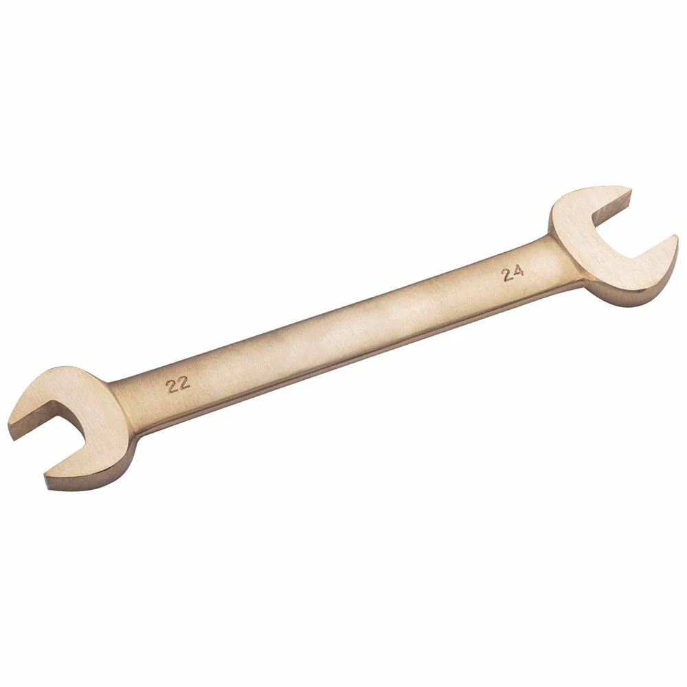 CS Unitec Ex203-22-27B Copper Beryllium Non-Sparking, Non-Magnetic, Corrosion Resistant Double Open End Wrench 22mm x 27mm - Mactool Shop