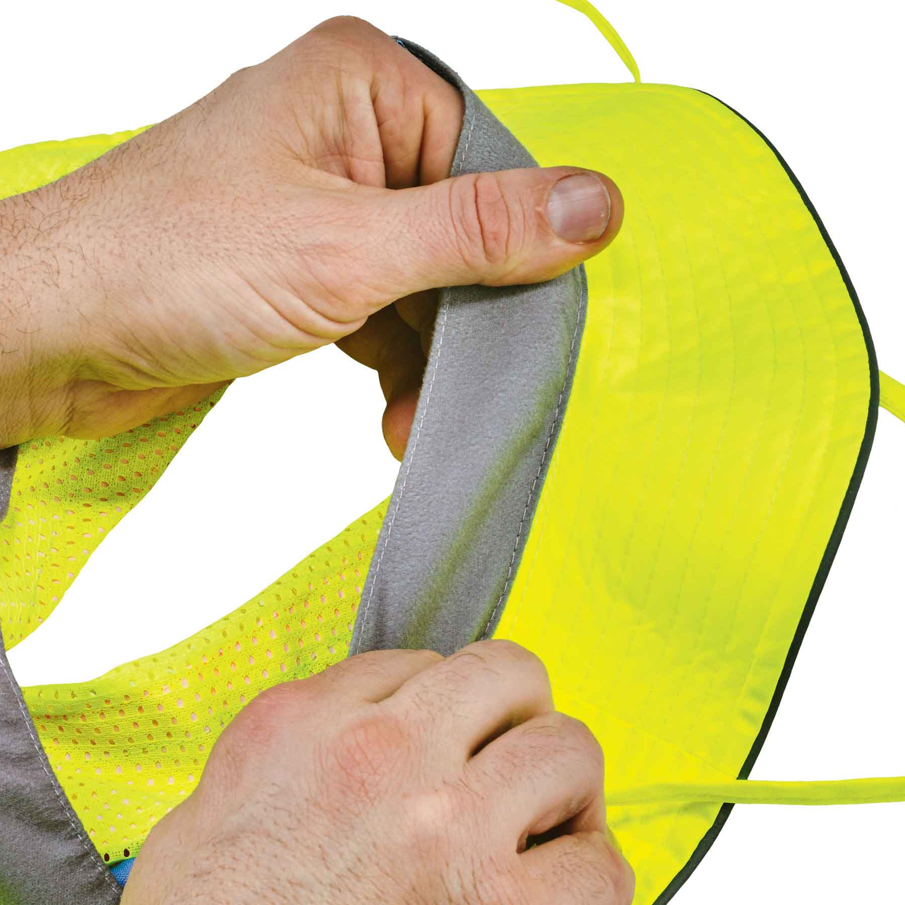 Ergodyne 12593 Chill-Its 8935MF Evap Class Headwear Hi-Vis Ranger Hat with MF, S/M, HV Lime - Mactool Shop