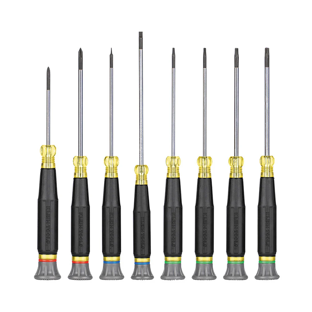 Klein 85617 Precision Screwdriver Set, Slotted, Phillips, and TORX 8-Piece - Mactool Shop