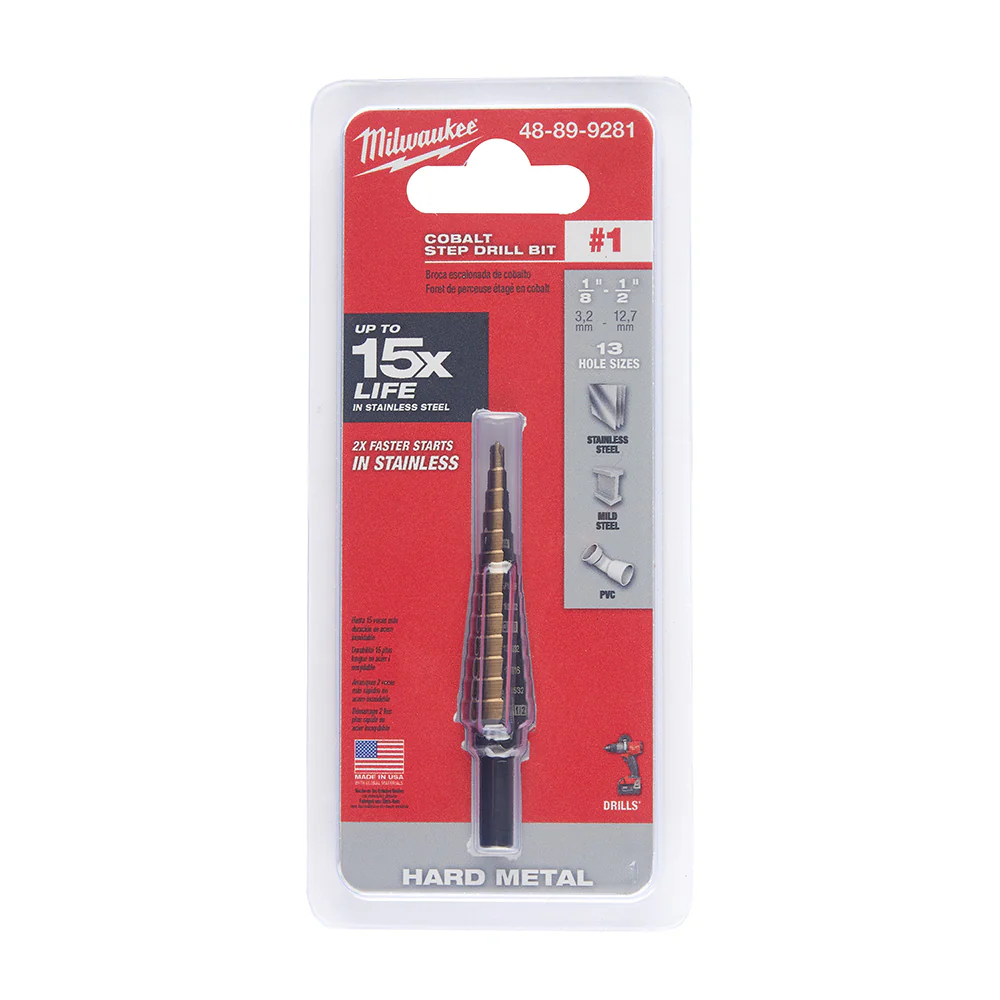 Milwaukee 48-89-9281 Milwaukee Cobalt Step Drill Bit #1 (1/8