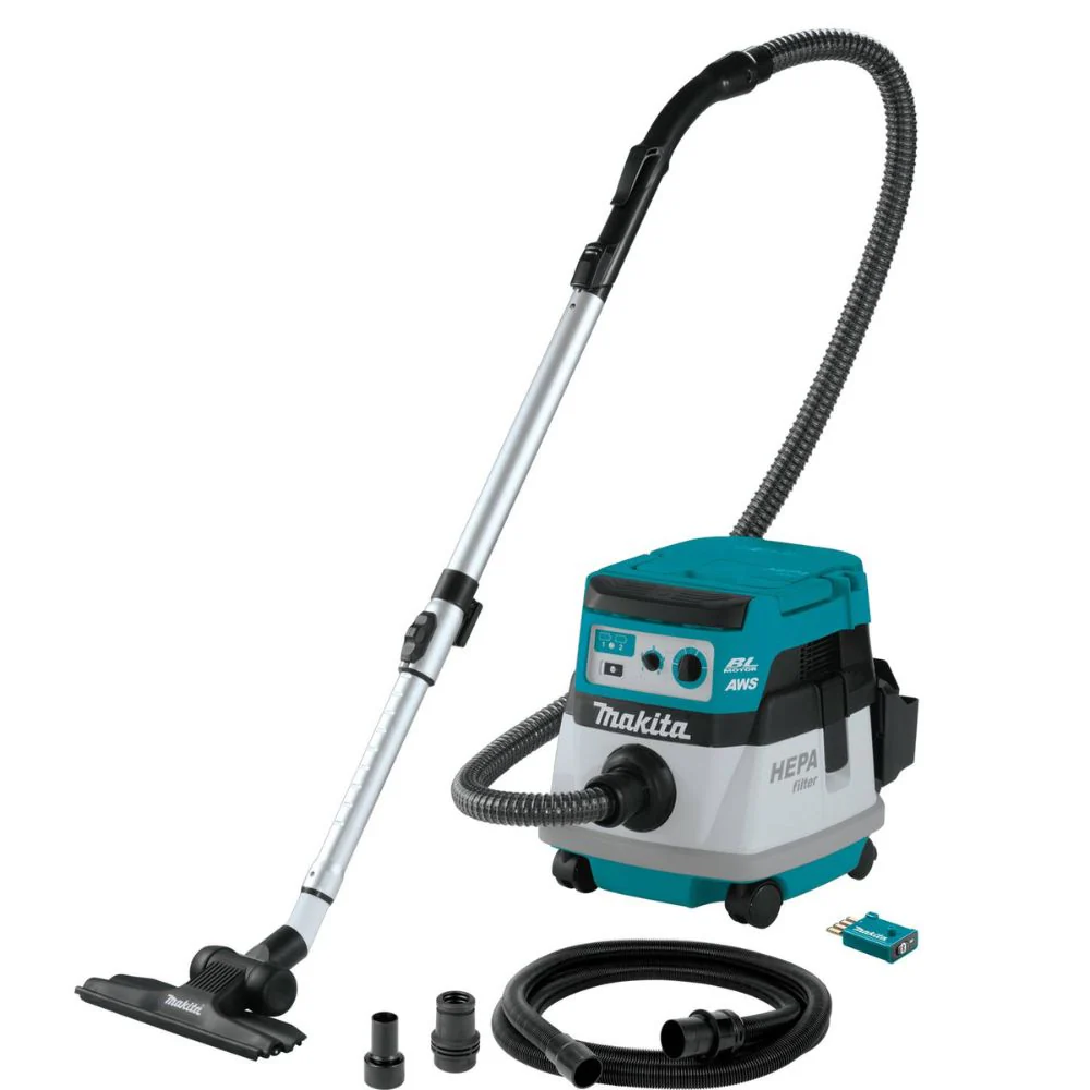 Makita XCV22ZU 36V (18V X2) LXT Brushless 2.1 Gallon HEPA Filter Dry Dust Extractor/Vacuum, AWS, Tool Only - Mactool Shop