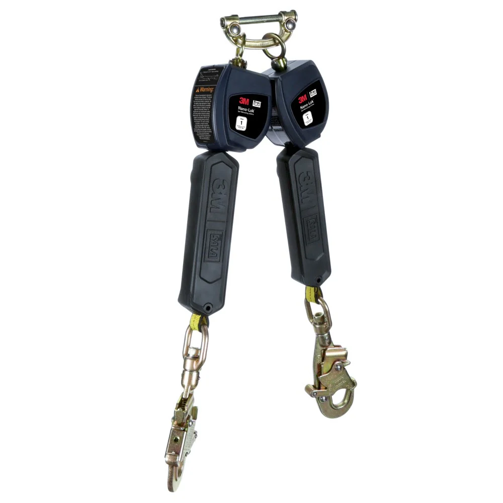 DBI Sala 3100549 Nano-Lok Personal Twin-Leg Self Retracting Lifeline, Web Swivel Snap Hook, 6', Class 1, ANSI - Mactool Shop