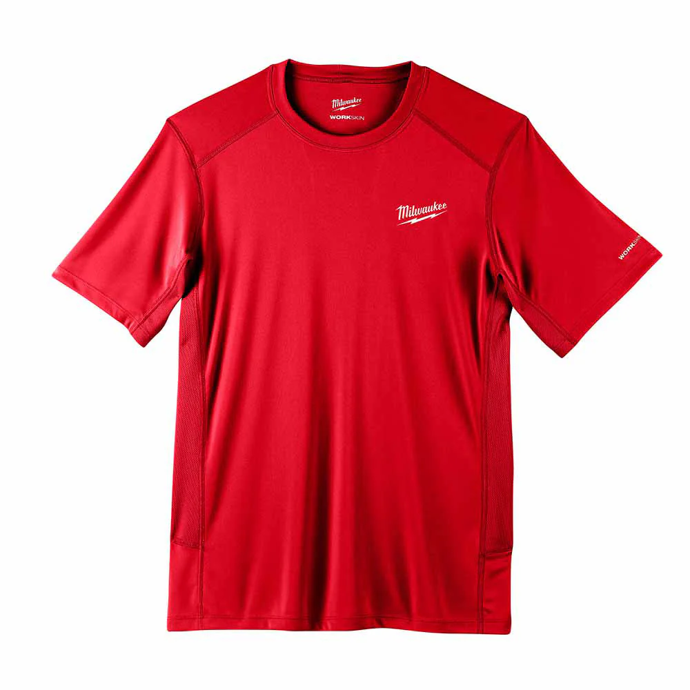 Milwaukee 414R WORKSKIN Lightweight Performance Shirt - Short Sleeve - Red - Mactool Shop