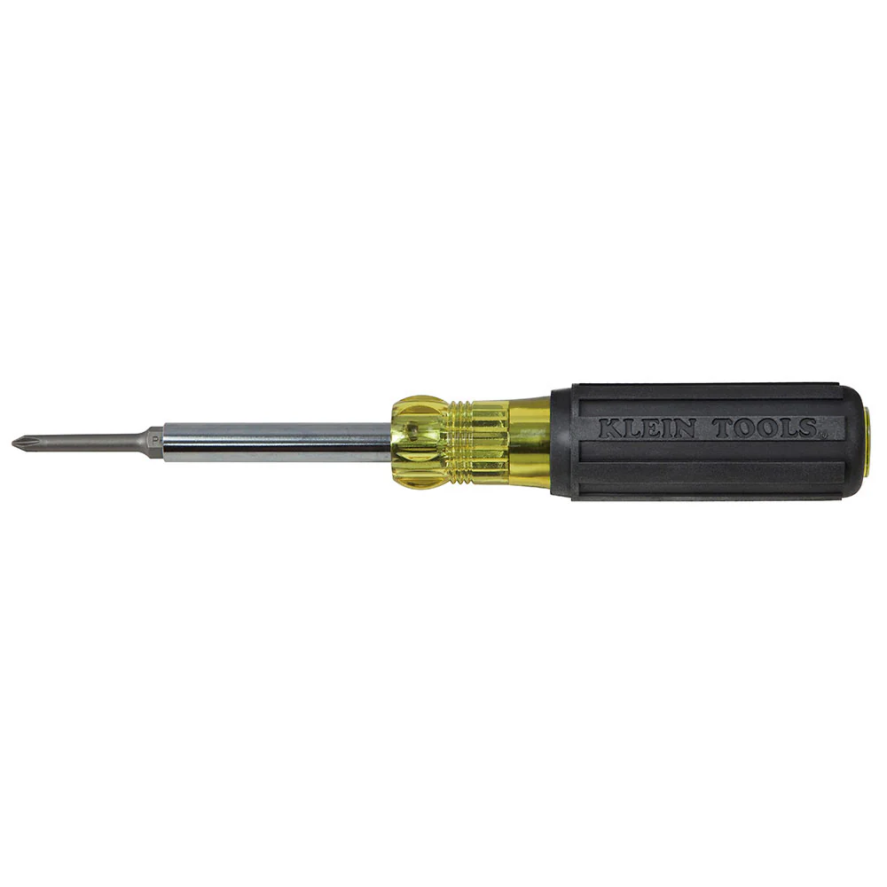 Klein Tools 32560 Multi-Bit Screwdriver / Nut Driver, 6-in-1, Extended Reach, Ph, Sl, Sq - Mactool Shop