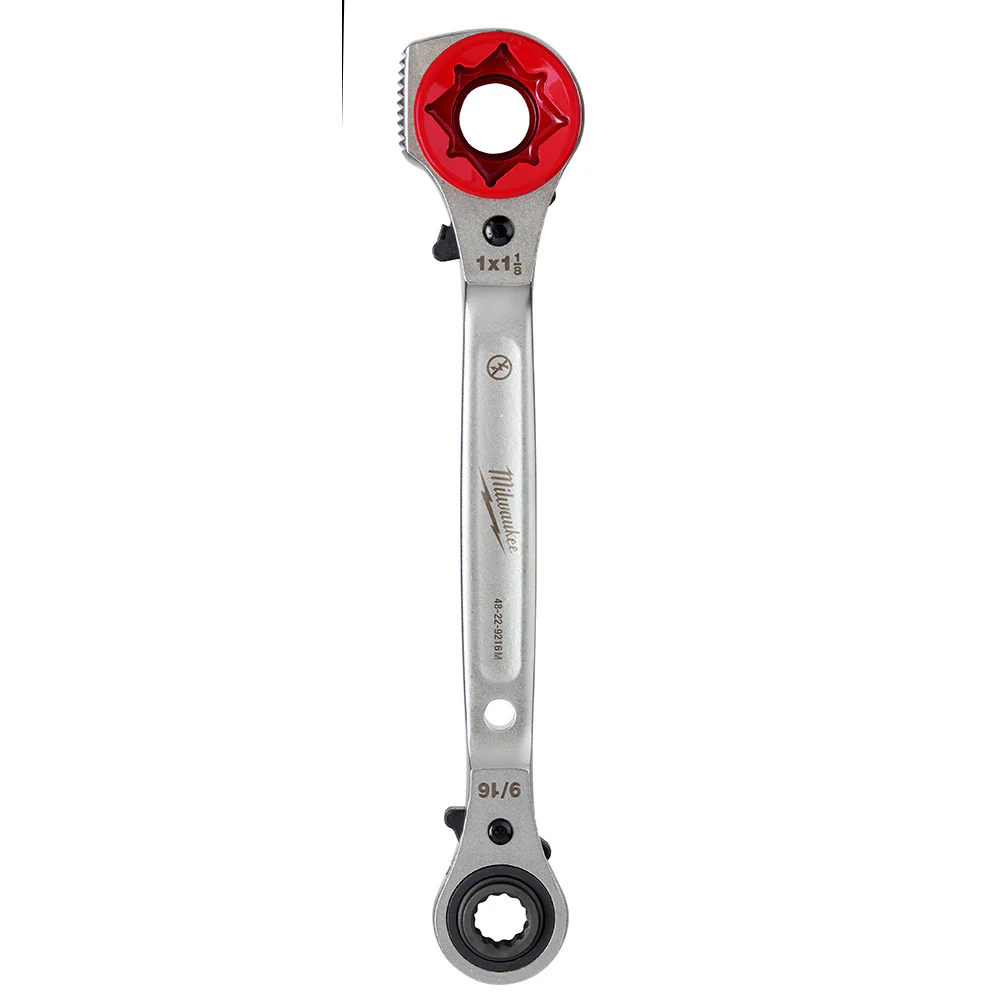 Milwaukee 48-22-9216M Lineman's 5in1 Racheting Wrench w/ Milled Face - Mactool Shop