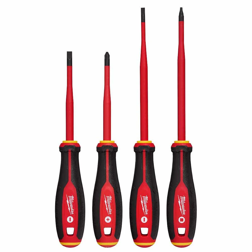 Milwaukee 48-22-2219 4pc 1000V Insulated Slim Tip Screwdriver Set - Mactool Shop