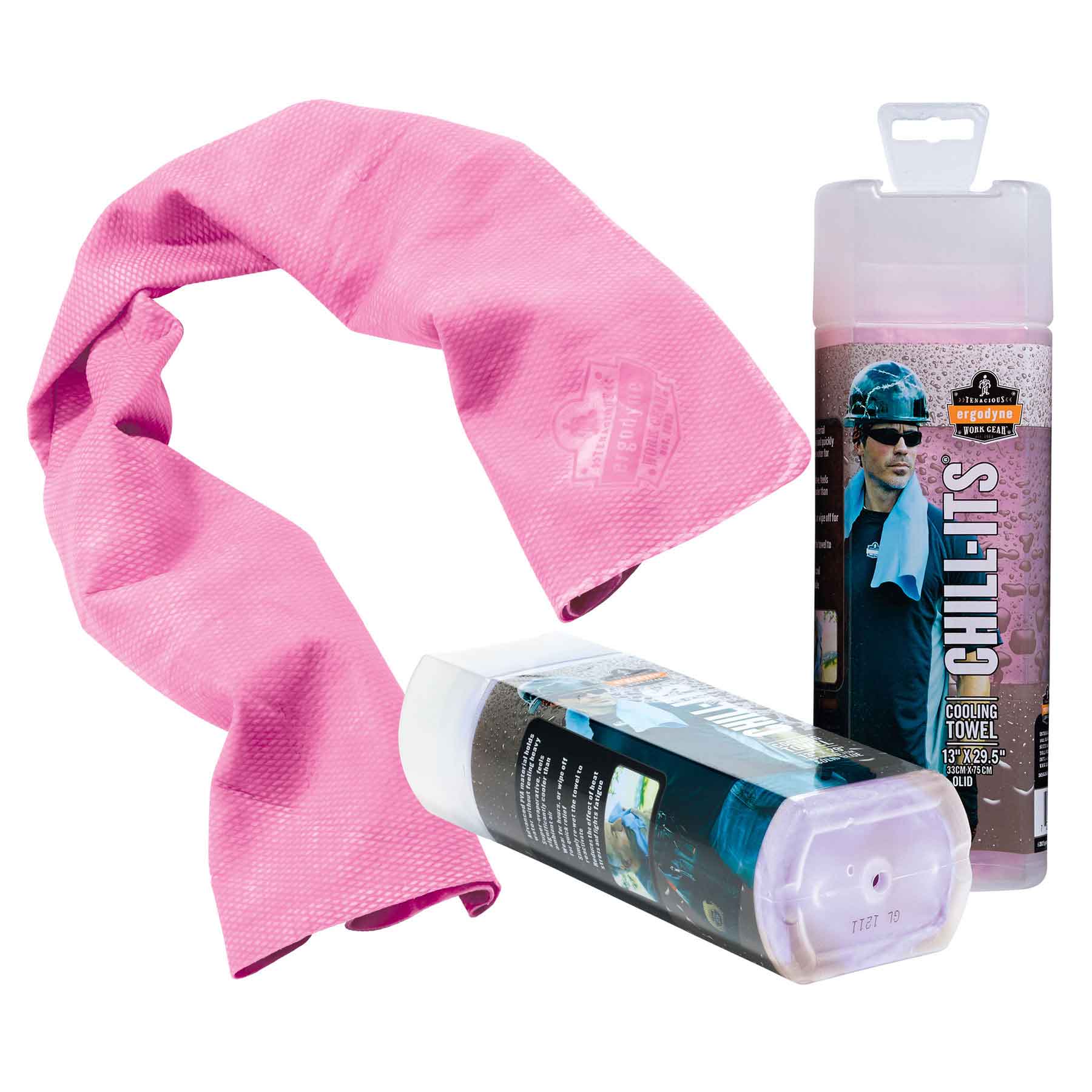 Ergodyne 12442 Chill-Its 6602 Evaporative Cooling Towel, Pink - Mactool Shop
