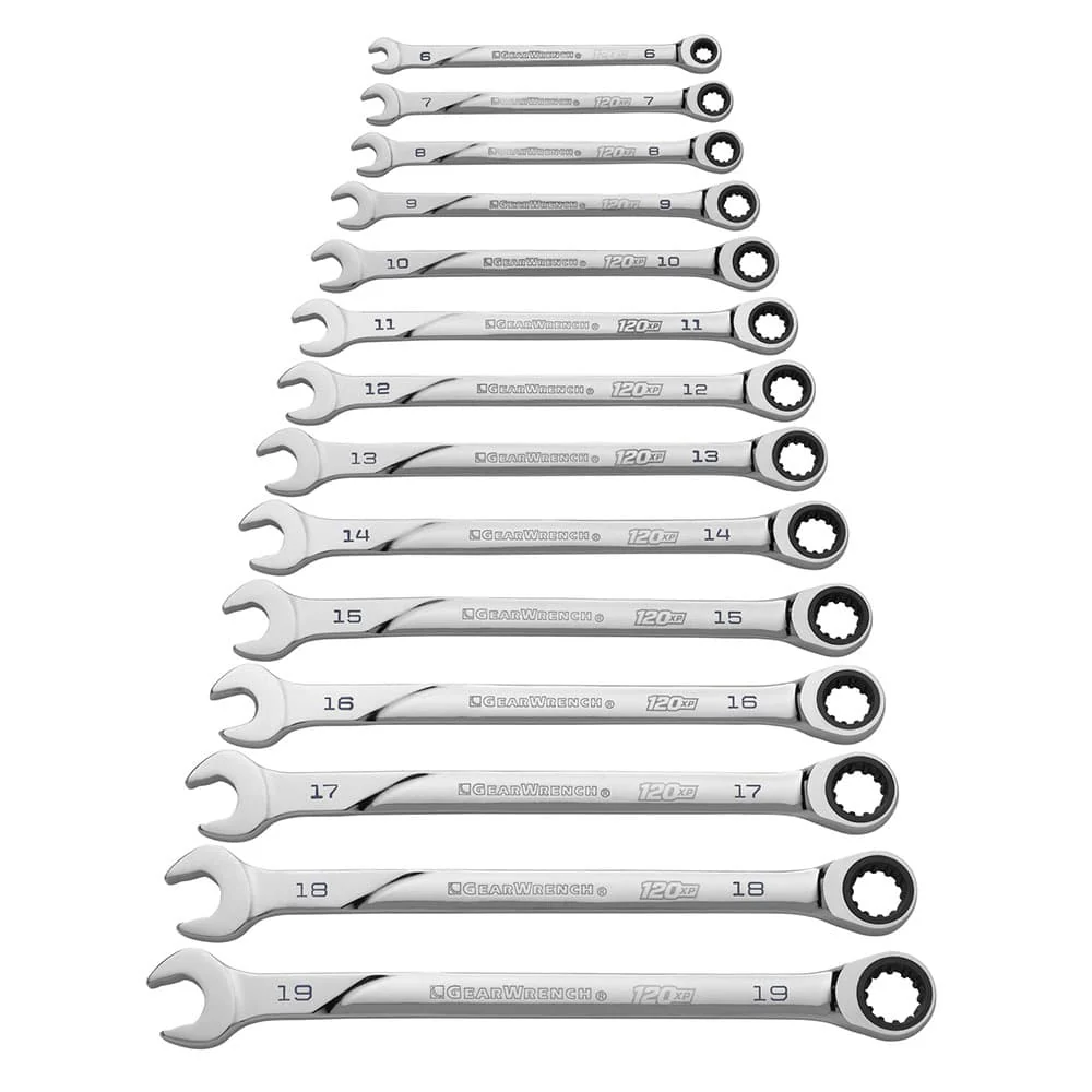 GearWrench 86426 14 Pc. 120XP Universal Spline XL Ratcheting Combination Metric Wrench Set - Mactool Shop