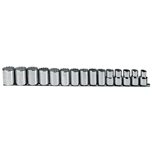 Proto J54206 1/2 Drive 15 Pc. Metric Socket Set - 12 Point - Mactool Shop
