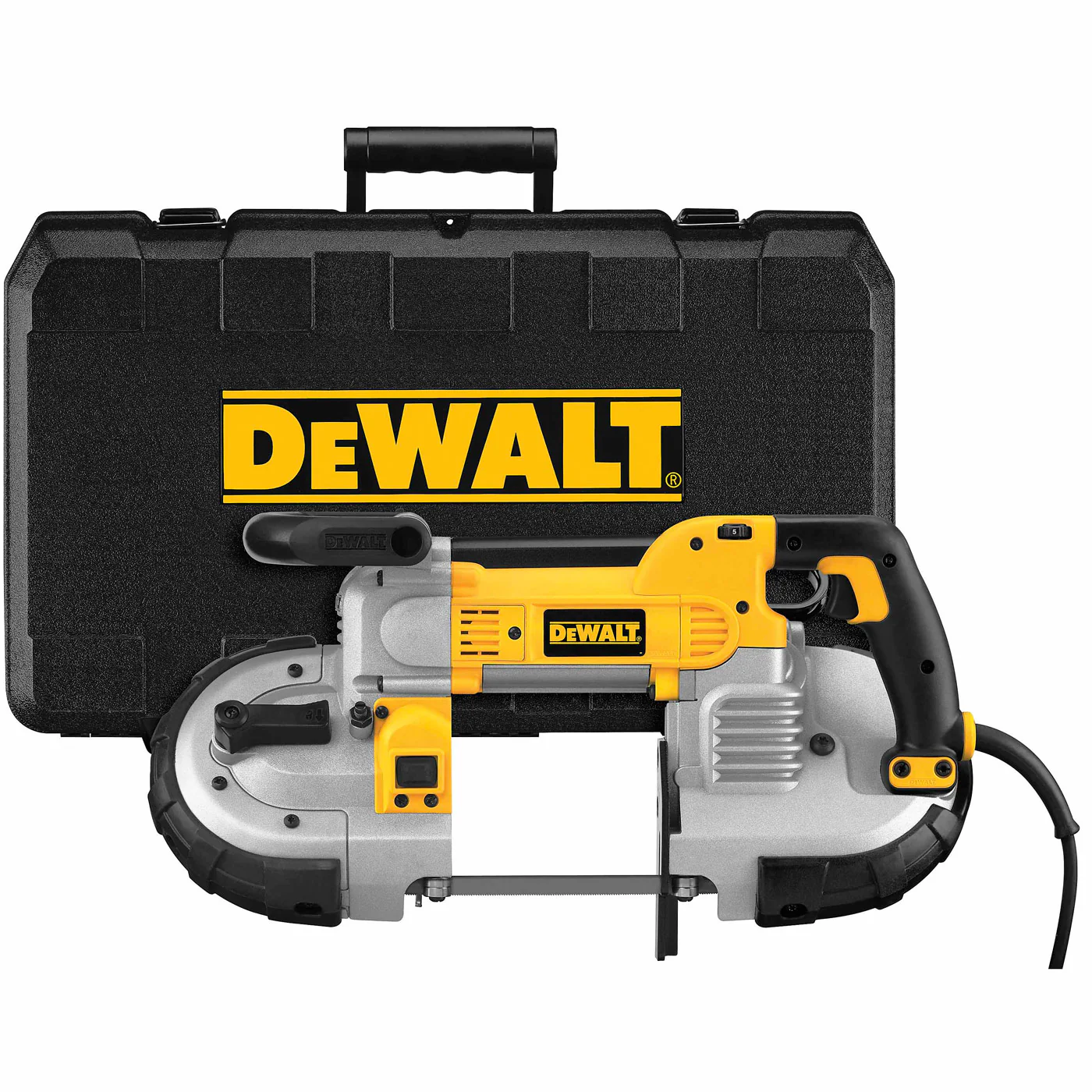 DeWalt DWM120K Heavy-Duty Variable Speed Deep Cut Portable Band Saw Kit - Mactool Shop