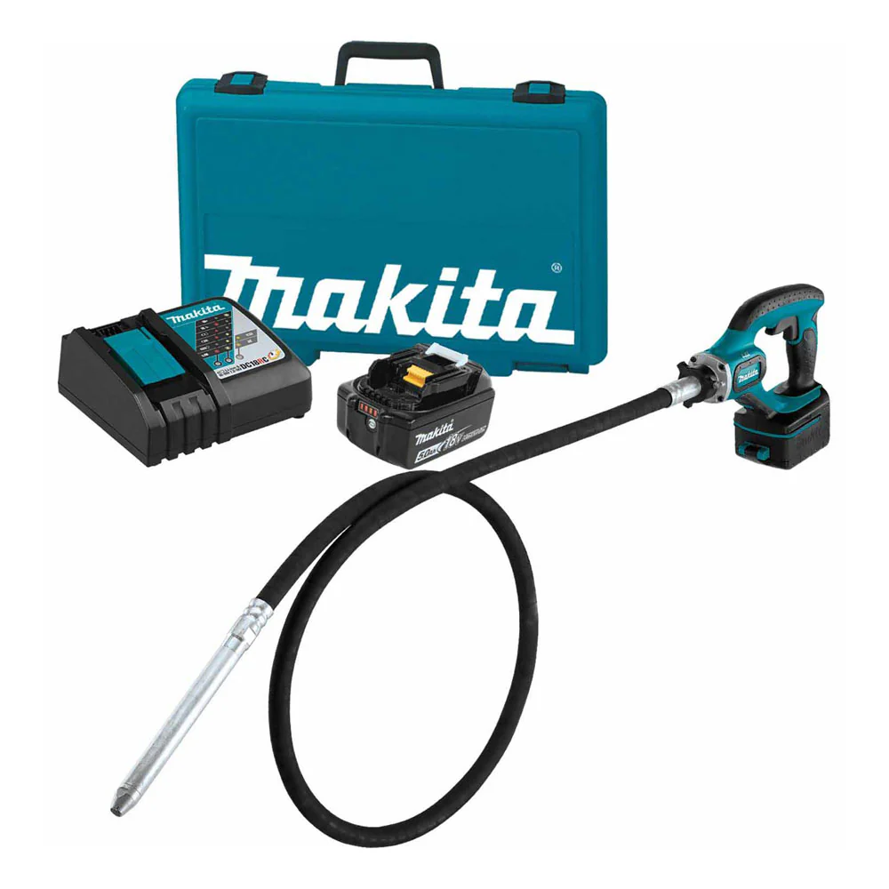 Makita XRV02T 18V LXT Cordless 8' Concrete Vibrator Kit 5.0Ah - Mactool Shop