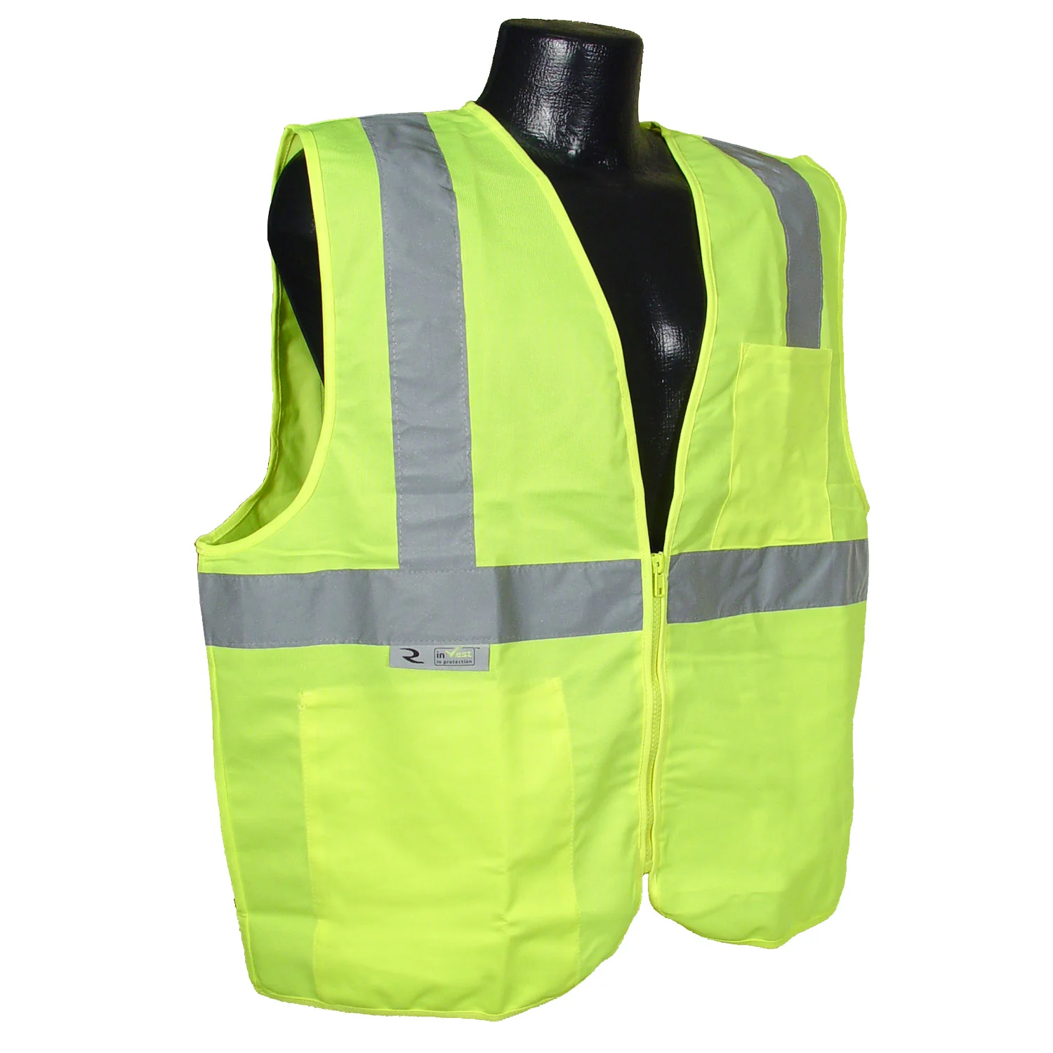 Radians SV2ZGSL Large Class 2 Vest Green Solid w/ Zipper - Mactool Shop